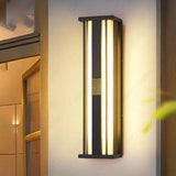 600MM Led Modern Black Outdoor Waterproof Wall Light - Warm White