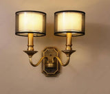 2 Light Vintage Brass Wall Light for Living Room Drawing Room Bedroom