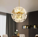 600 MM Crystal Gold Glass Chandelier Hanging Lamp - Warm White - Ashish Electrical India