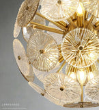 600 MM Crystal Gold Glass Chandelier Hanging Lamp - Warm White - Ashish Electrical India