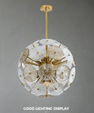 600 MM Crystal Gold Glass Chandelier Hanging Lamp - Warm White - Ashish Electrical India