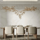 Foliate Chandelier Gold Plated
