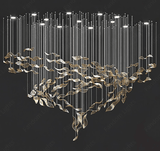 Foliate Chandelier Gold Plated
