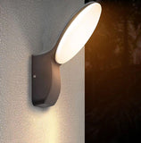 Led Modern Black Waterproof Outdoor Wall Light - Warm White