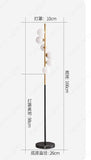 6 Frosted Glass Black Gold Floor lamp Living Room Light for Home Lighting Standing lamp - Warm White - Ashish Electrical India