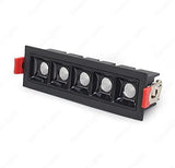 10W 5 Head Led Brick Blade Ceiling Recessed COB Light Cree Led Black - Warm White 3000K - Ashish Electrical India