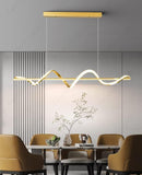 Gold LED Pendant Chandelier Twisty Spiral Lights Dining Room Lamp - Warm White - Ashish Electrical India