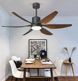 52 Inch 6 Blade Wind lamp ceiling fan remote Controlled - Dark Wood - Ashish Electrical India