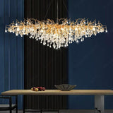 1800MM LONG GOLDEN WATERDROP CRYSTAL CHANDELIER CEILING LIGHTS HANGING - WARM WHITE - Ashish Electrical India