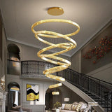 8 LIGHTS 8 RINGS Crystal LED CHANDELIER HANGING LAMP - WARM WHITE - Ashish Electrical India
