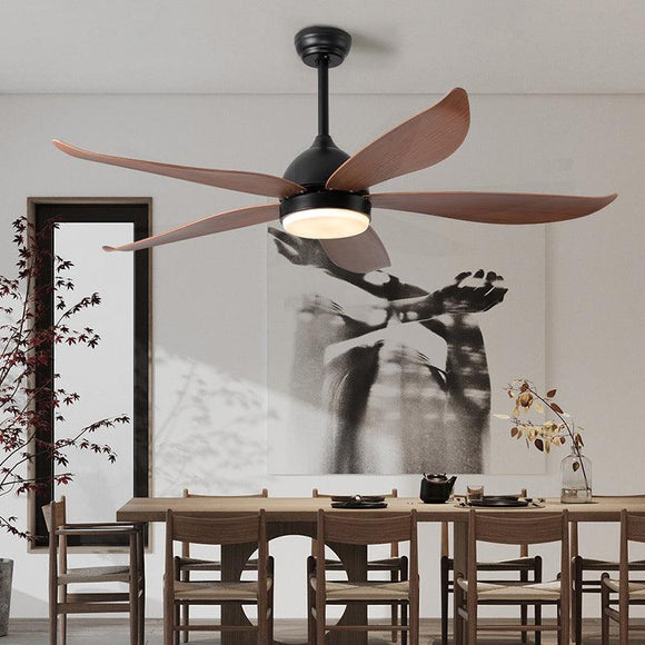 52 INCH 5 BLADE WIND LAMP CEILING FAN REMOTE CONTROLLED - DARK WOOD - Ashish Electrical India