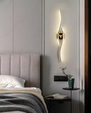 600MM Sleek Modern Black Gold Long Gold Deer LED Wall Lamp - Warm White - Ashish Electrical India