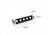 10W 5 Head Led Brick Blade Ceiling Recessed COB Light Cree Led White - Warm White 3000K - Ashish Electrical India