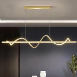 Gold LED Pendant Chandelier Twisty Spiral Lights Dining Room Lamp - Warm White - Ashish Electrical India