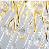 1200MM Long Golden Waterdrop Crystal Chandelier Ceiling Lights Hanging - Warm White - Ashish Electrical India