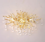 Led Glass Waterdrop Crystal Gold Metal Wall Light - Warm White - Ashish Electrical India