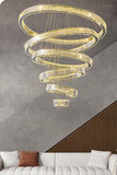 8 LIGHTS 8 RINGS Crystal LED CHANDELIER HANGING LAMP - WARM WHITE - Ashish Electrical India