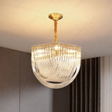 600 MM Gold Crystal Metal LED Chandelier Hanging Suspension Lamp - Warm White