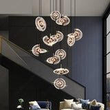 15 -LIGHT LED CRYSTAL DOUBLE HEIGHT STAIR CHANDELIER - WARM WHITE - Chandelier