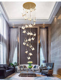 22-LIGHT LED Butterfly  DOUBLE HEIGHT STAIR CHANDELIER - WARM WHITE - Chandelier