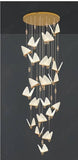 22-LIGHT LED Butterfly  DOUBLE HEIGHT STAIR CHANDELIER - WARM WHITE - Chandelier