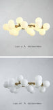 25 Light Gold Frosted Glass Chandelier Ceiling Lights Hanging - Warm White - Chandelier