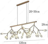 27 Lights Sputnik Firefly Gold Chandelier Metal and Amber Glass Led Pendant Lighting - Warm White - Chandelier