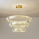 3 Rings Crystal LED Chandelier Hanging Suspension Lamp - Warm White - Chandelier