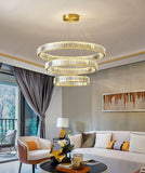 3 Rings Crystal LED Chandelier Hanging Suspension Lamp - Warm White - Chandelier
