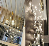 31-Light Led Crystal Double Height Stair Chandelier - Warm White - Chandelier