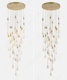 31-Light Led Crystal Double Height Stair Chandelier - Warm White - Chandelier