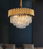 400MM Gold Black K9 Crystal Pendant Chandelier Ceiling Pendant Lamp Foyer Lights Lamps Modern Hanging - Warm White - Chandelier