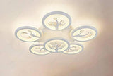 6 Light Round Crystal White Body LED Chandelier Ring for Dining Living Room Office Lamp - Warm White - Chandelier