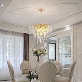 600 MM GOLD METAL Water Drop  LED CHANDELIER MM RING HANGING SUSPENSION LAMP - WARM WHITE - Chandelier