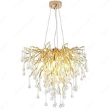 600 MM GOLD METAL Water Drop  LED CHANDELIER MM RING HANGING SUSPENSION LAMP - WARM WHITE - Chandelier