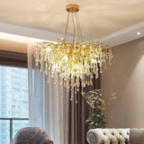 600 MM GOLD METAL Water Drop  LED CHANDELIER MM RING HANGING SUSPENSION LAMP - WARM WHITE - Chandelier
