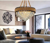 600MM Gold Black K9 Crystal Pendant Chandelier Ceiling Lights Hanging - Warm White - Chandelier