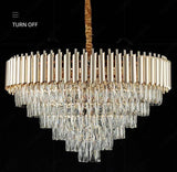 600MM Gold K9 Crystal Pendant Chandelier Ceiling Lights Hanging - Warm White - Chandelier