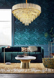 600MM Gold K9 Crystal Pendant Chandelier Ceiling Lights Hanging - Warm White - Chandelier