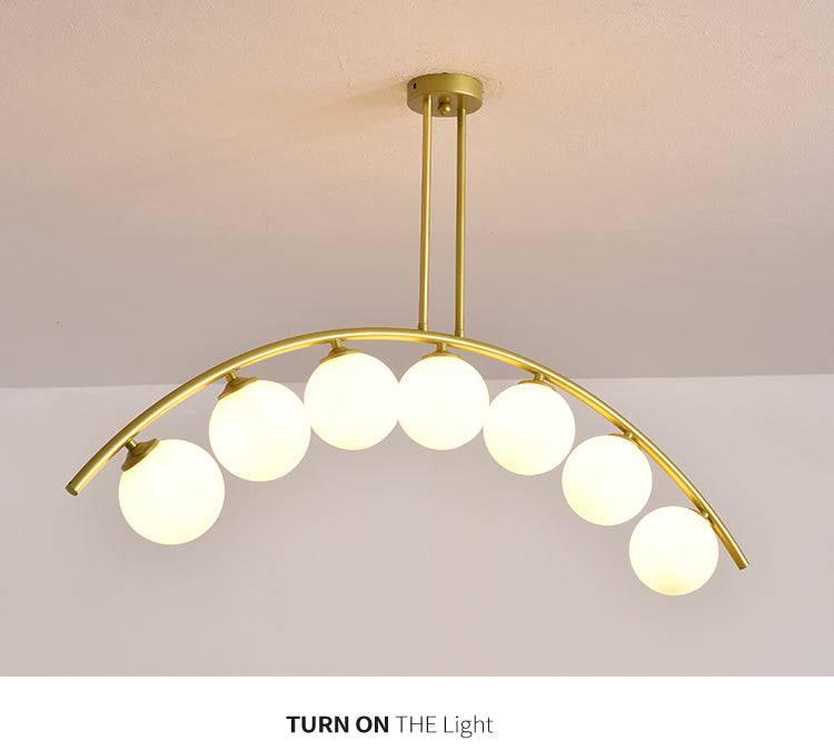 Light Frosted Glass Curved Gold Metal Chandelier Ceiling Lights Hanging  Warm White Ashish Electrical India