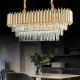 750x350 MM Gold K9 Crystal Pendant Chandelier Ceiling Lights Hanging - Warm White - Chandelier