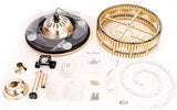 Crystal Ceiling Fan Chandelier Luxury 42 Inch Gold Retractable Light LED 3 Color Setting Control-Remote - Warm White - Chandelier