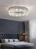 Crystal Modern LED Surface Mount Chandelier 500 MM Ring - Tricolor Warm White Cool White Natural White - Chandelier