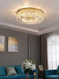 Crystal Modern LED Surface Mount Chandelier 500 MM Ring - Tricolor Warm White Cool White Natural White - Chandelier