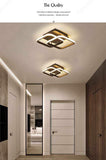 Led Black Modern Ceiling Light Chandelier For Home And Office Use - Warm White (Square) - Chandelier