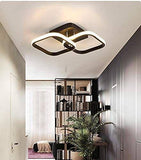 Led Black Modern Ceiling Light Chandelier For Home And Office Use - Warm White (Square) - Chandelier