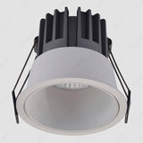 12W Led COB Trimless Round White Body Downlight Ceiling Light for Modern Architectural Homes and Offices (Pack of 2) - 3000K Warm White - Commercial Lighting