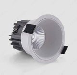 12W Led COB Trimless Round White Body Downlight Ceiling Light for Modern Architectural Homes and Offices (Pack of 2) - 3000K Warm White - Commercial Lighting