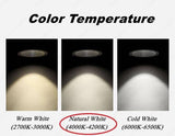 6W Led COB Trimless Round Black Downlight Ceiling Light for Modern Architectural Homes and Offices (Pack of 2) - 4000K Natural White (6W) - Commercial Lighting