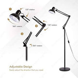 Reading Floor Lamp Standing Light with Adjustable Neck for Home and Office - Black - Floor Lamp